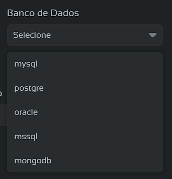 Escolha o SGBD